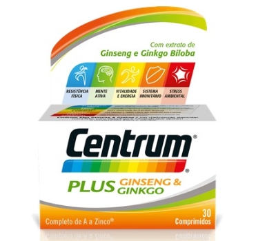 Centrum Plus Ginseng e Ginkgo 30 Comprimidos
